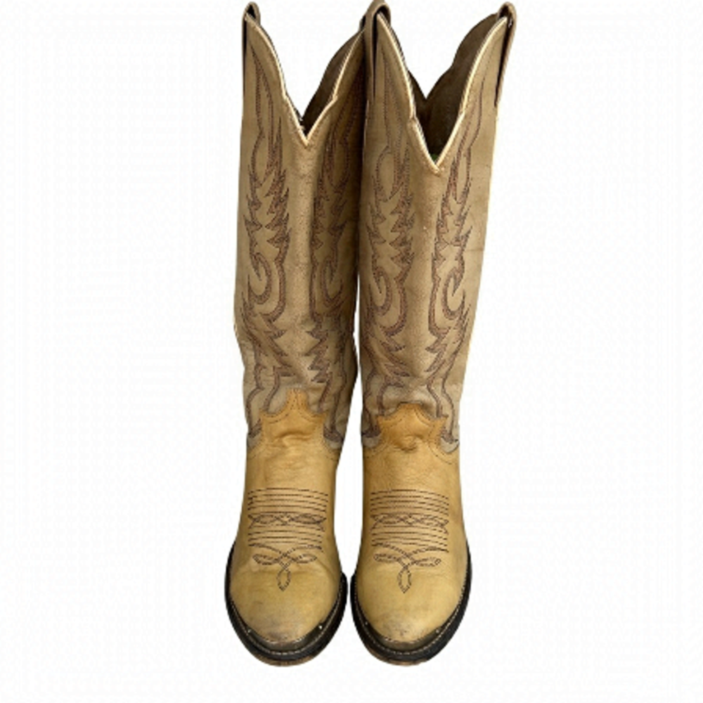 Vintage Bull Rider Leather Western Cowboy Boots Size 5.5 B
